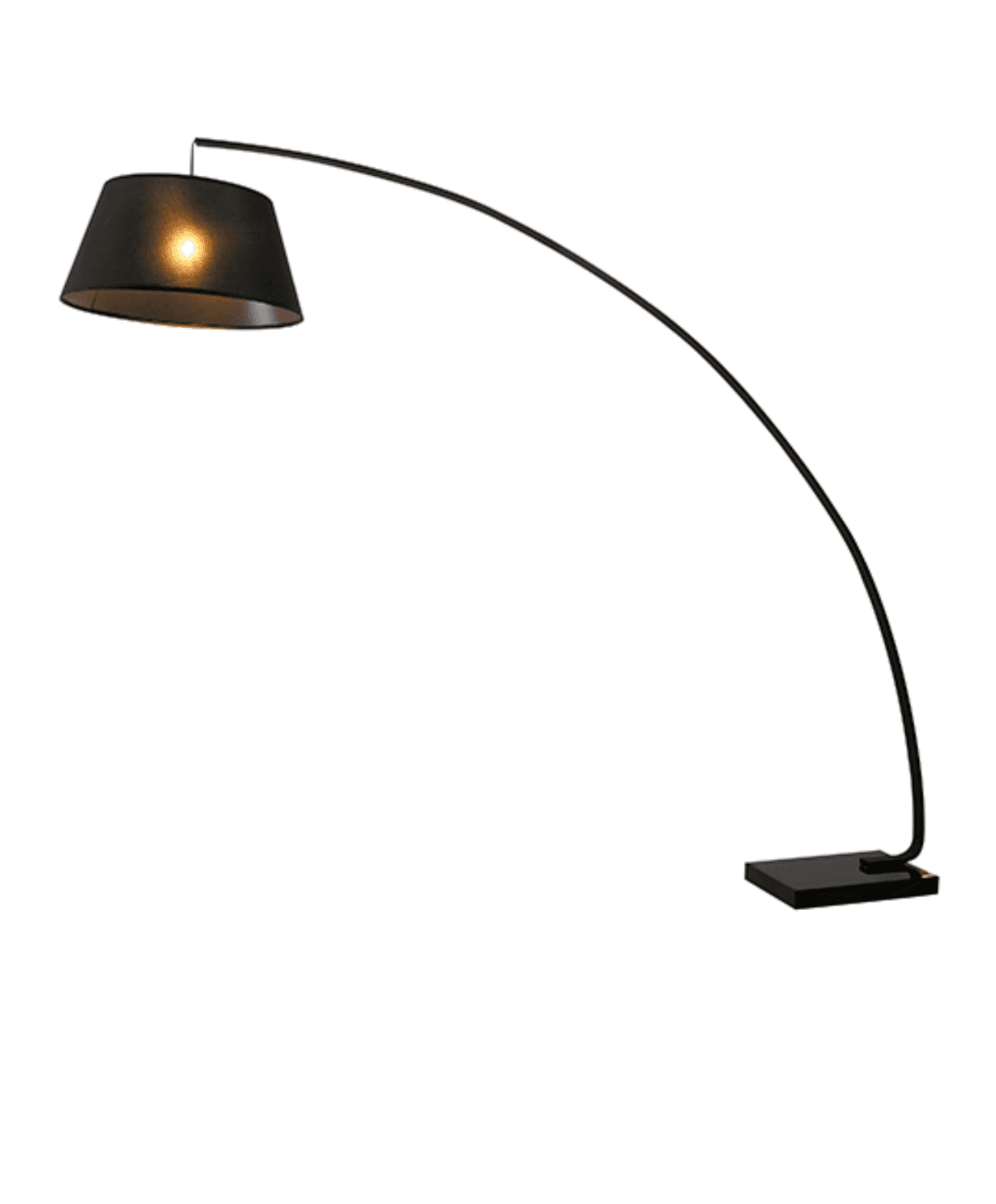 Candeeiro de pé curvo alto com base 40w