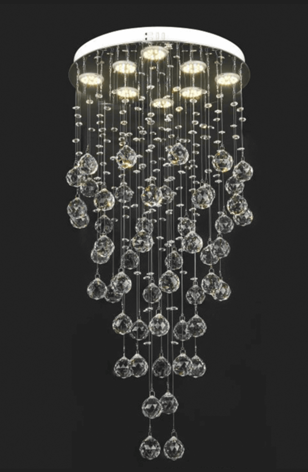 Candeeiro suspensão bola cristal Desani 57w