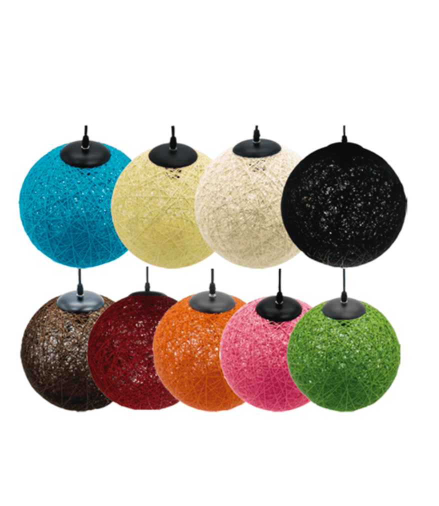 Candeeiro suspensão bola sisal E27