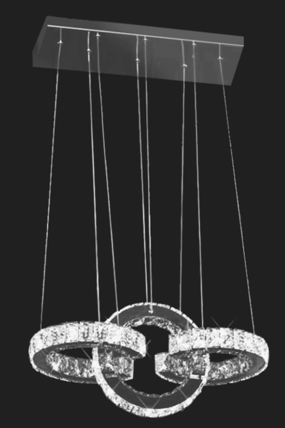 Candeeiro suspensão cristal Apollo 40w