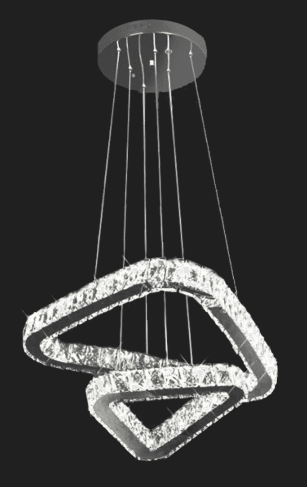 Candeeiro suspensão cristal Desani 2 57w
