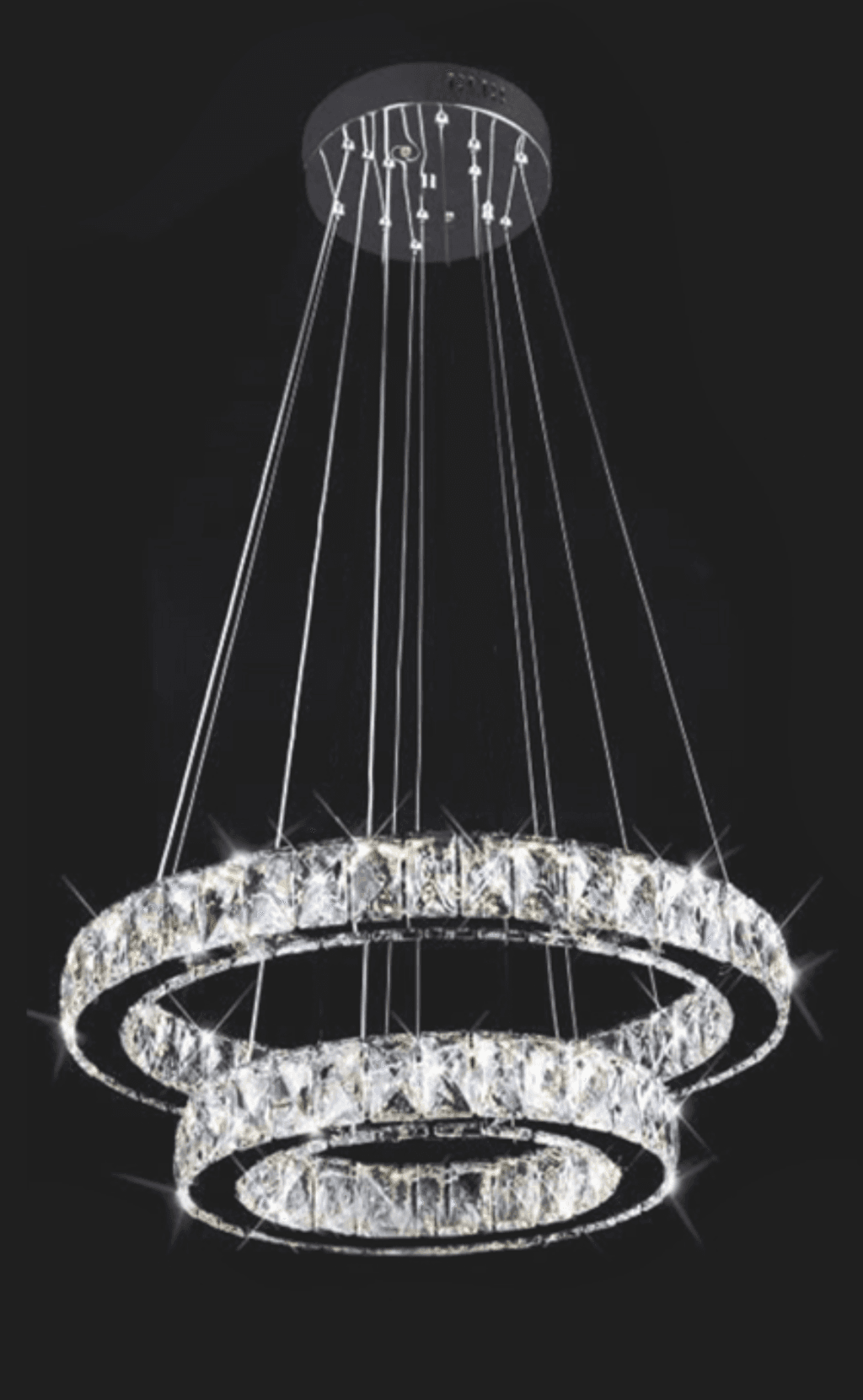Candeeiro suspensão cristal Saure 2 57w