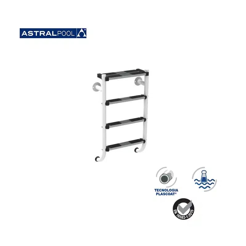 Escada Bipartida Tecnologia Plascoat - 3+1 Degraus