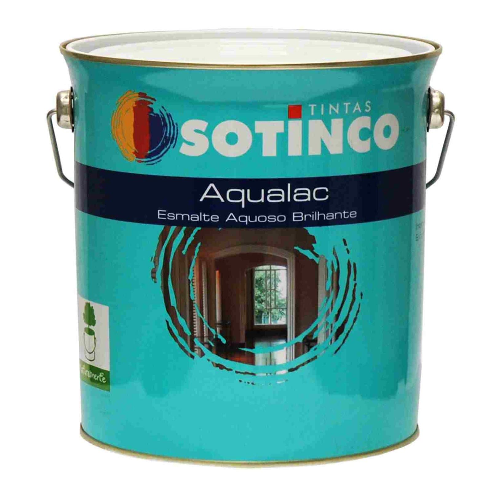Esmalte Aquoso Brilhante Sotinco branco Aqualac 0,25L