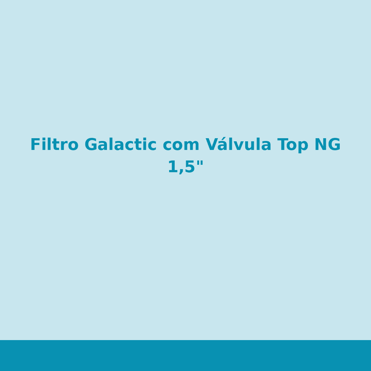 Filtro Galactic com Válvula Top NG 1,5"