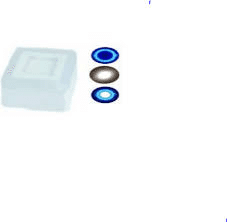 PAINEL LED QUADRADO SALIENTE CRI>80 6500K+AZUL