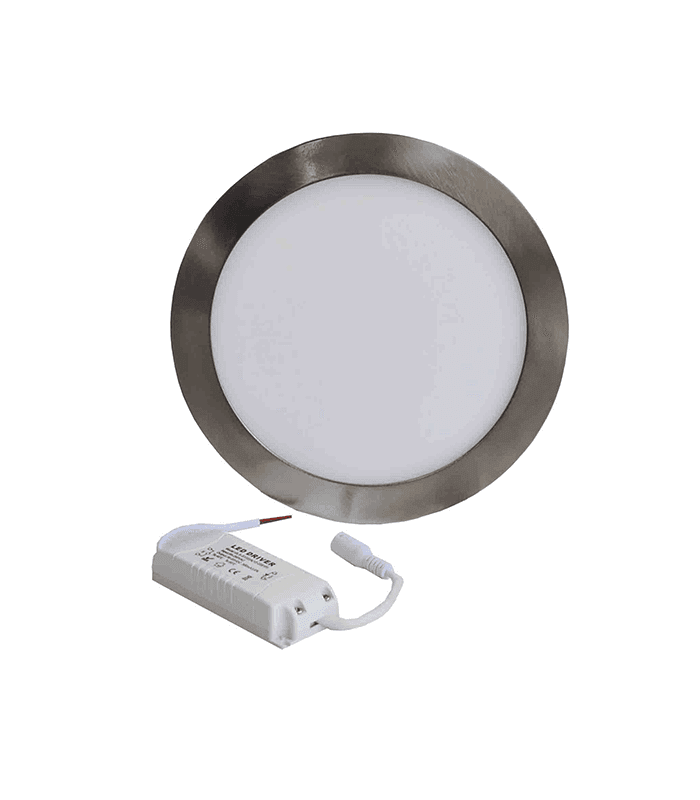 Painel LED redondo níquel 6w