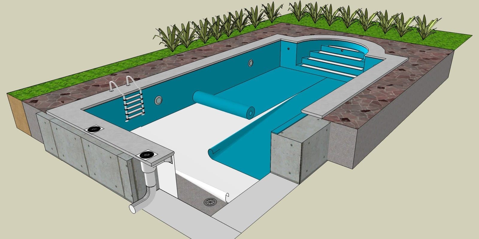 Revestimento para piscinas Elbeblueline SBG 150